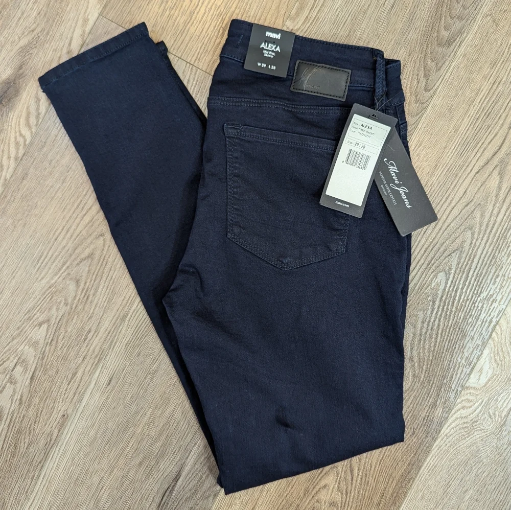 Mavi Alexa Mid- Rise Skinny Jeans In Dark Shanti Size 29/28 - Picture 1 of 12